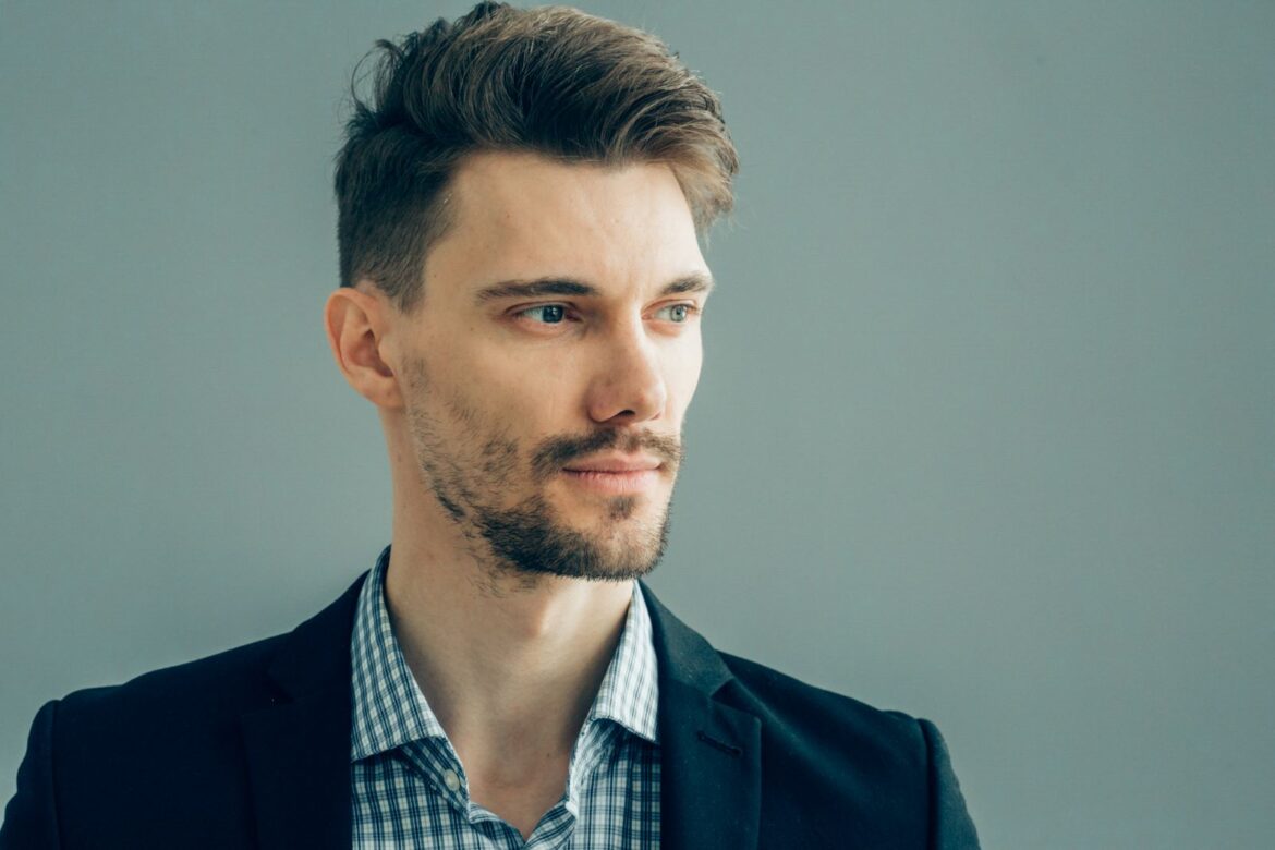 illustration coupe cheveux fins homme