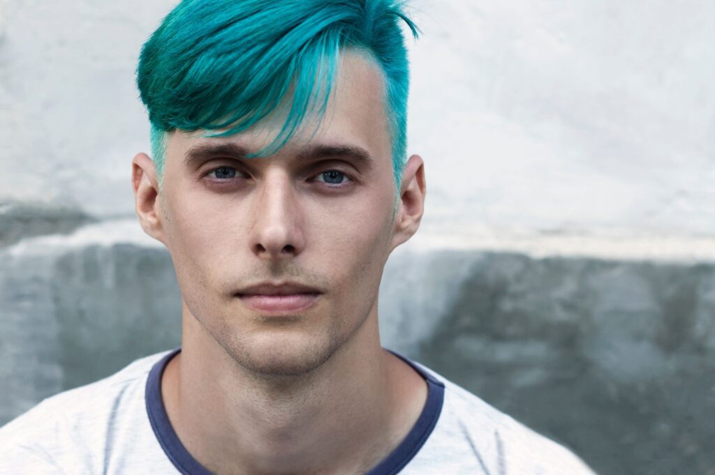 coloration cheveux homme vert