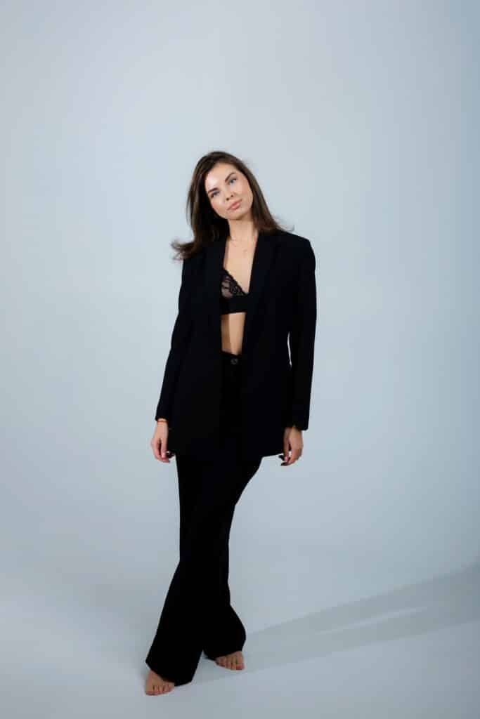 veste tailleur top dentelle